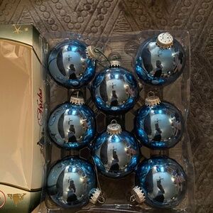 Lot of 8 Glass Krebs Christmas Tree Ornaments